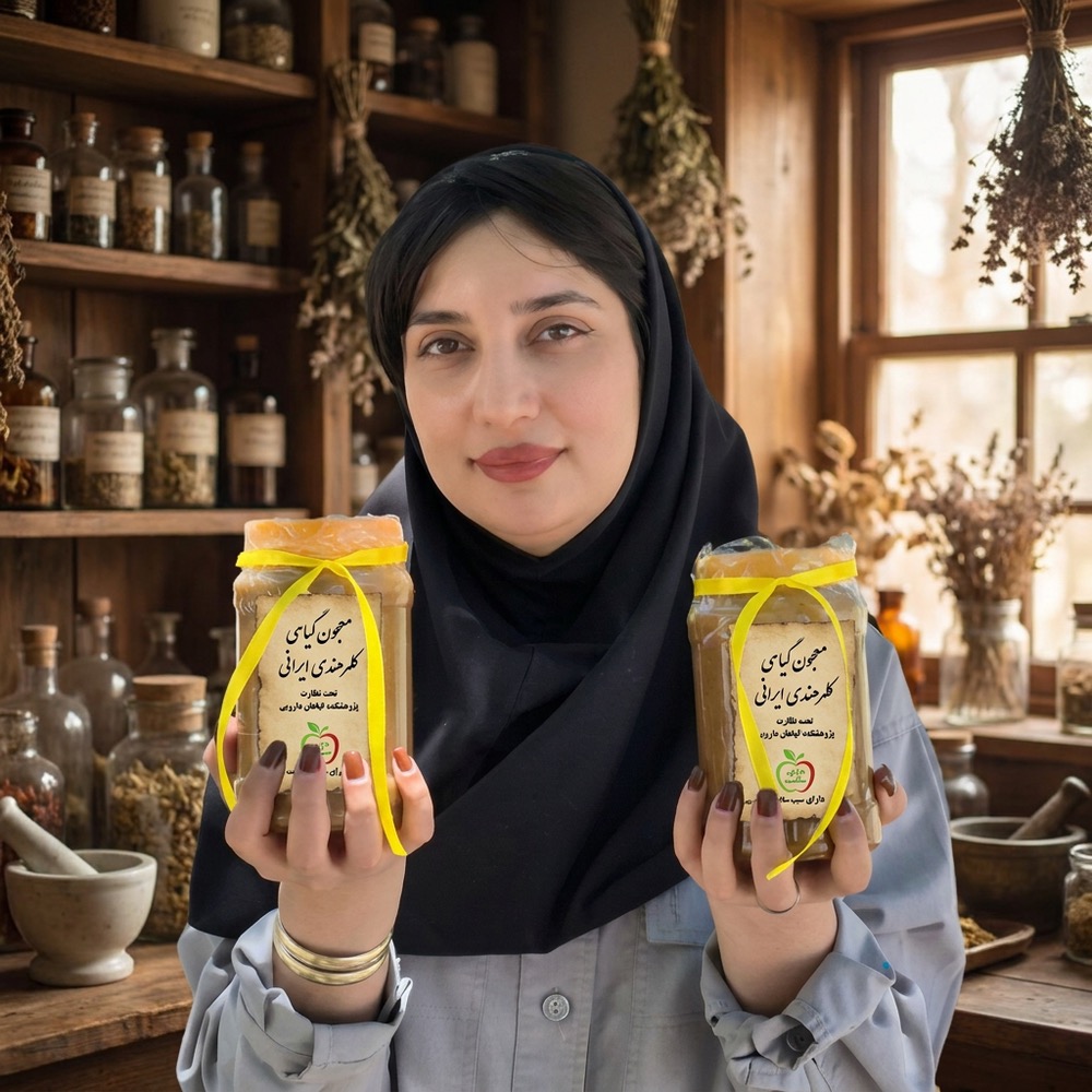 معجون درمانی برای افزایش وزن کلحر طب سنتی هندی و ایرانی ترکیب16 گیاه +10 گرم ژل رویال +عسل گون